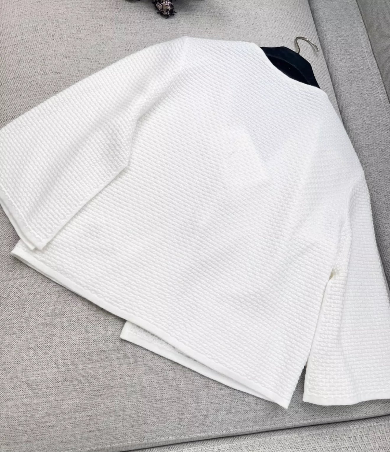 Chanel 25P white cardigan
