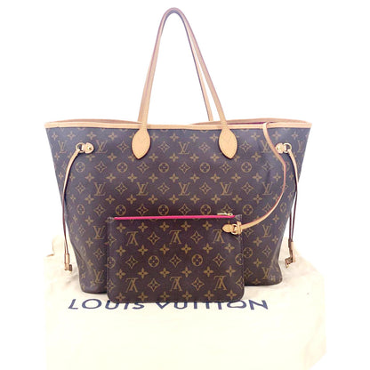LOUIS VUITTON Neverfull GM Monogram Canvas Tote Bag Fuchsia
