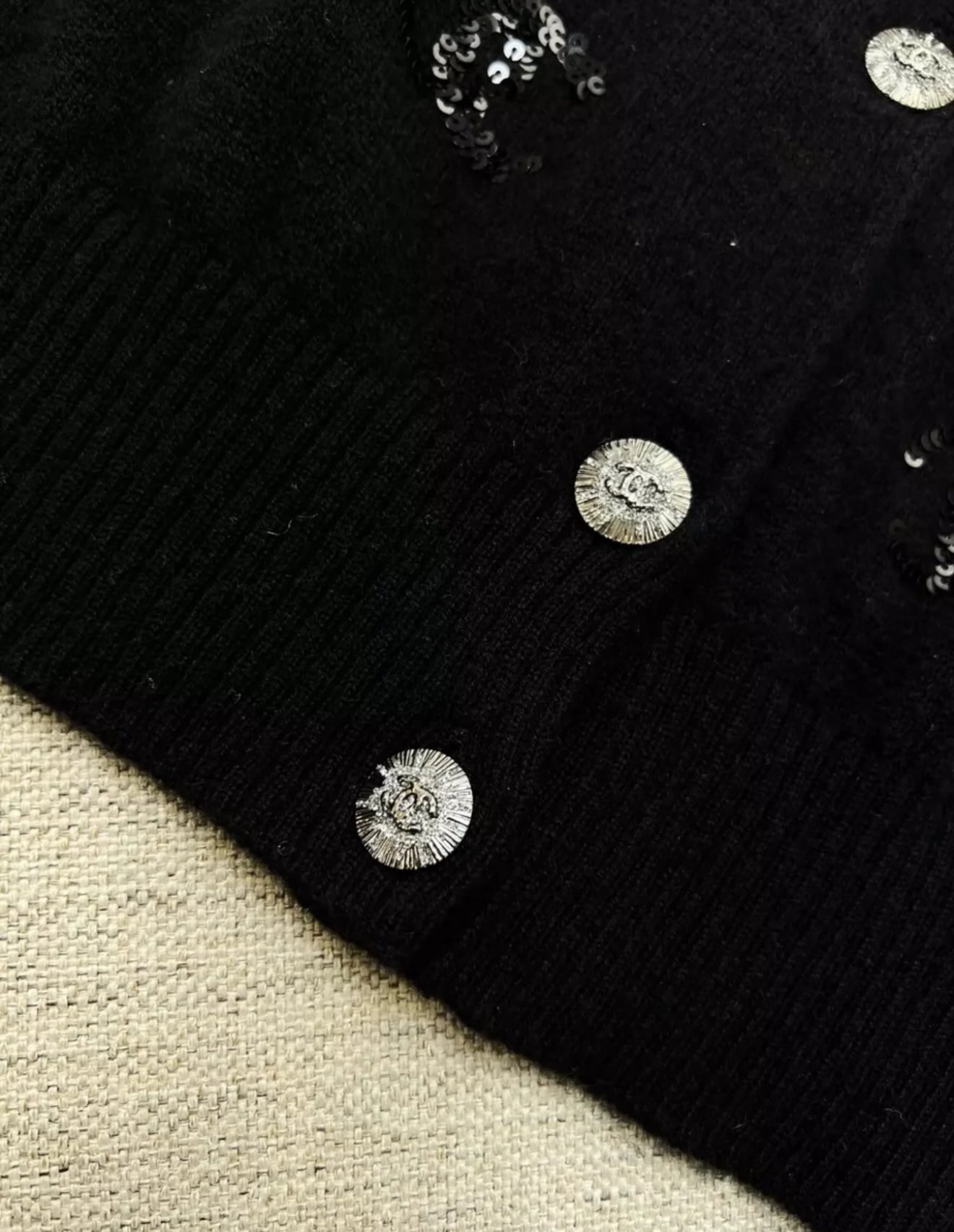Chanel 24S black cardigan