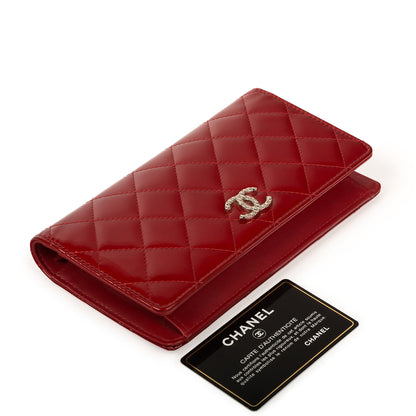 Chanel Patent Fold Over Wallet