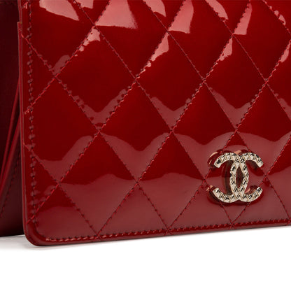 Chanel Patent Fold Over Wallet