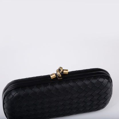 Bottega Veneta Leather Stretch Knot Clutch
