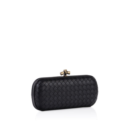 Bottega Veneta Leather Stretch Knot Clutch