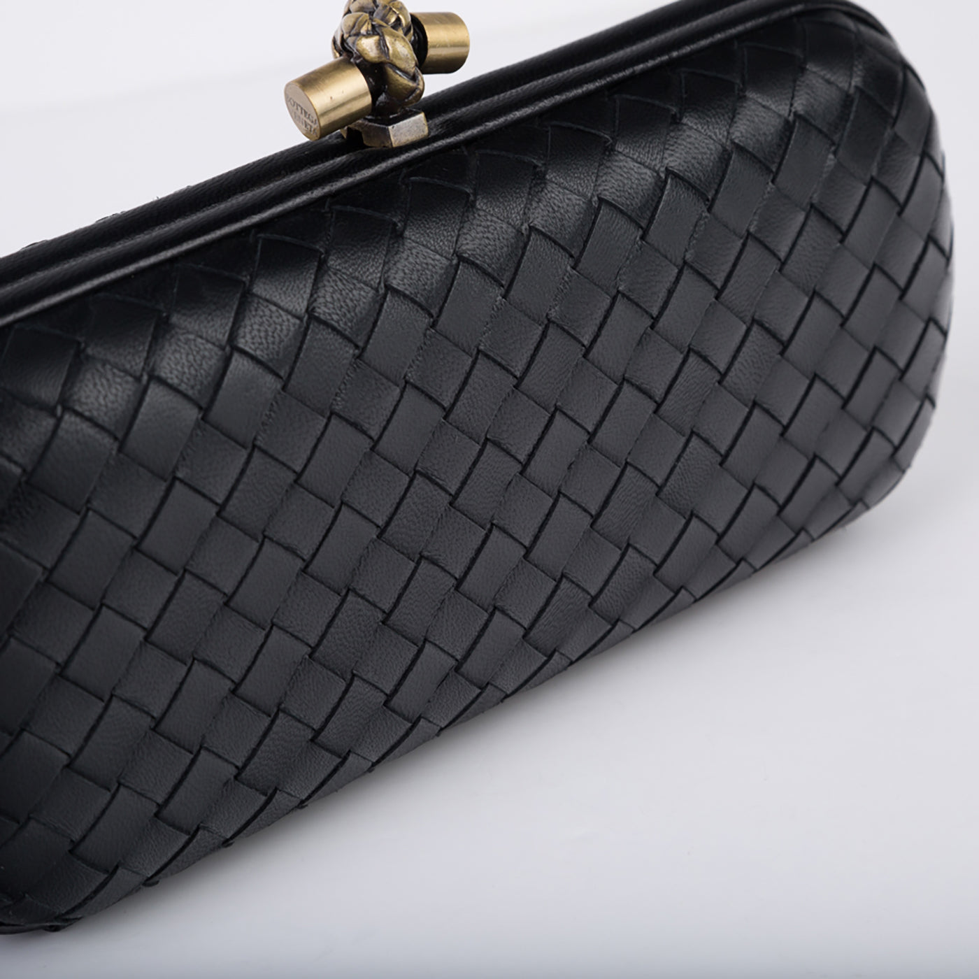 Bottega Veneta Leather Stretch Knot Clutch