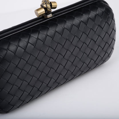 Bottega Veneta Leather Stretch Knot Clutch
