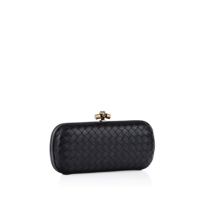 Bottega Veneta Leather Stretch Knot Clutch