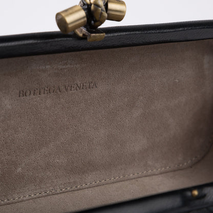 Bottega Veneta Leather Stretch Knot Clutch