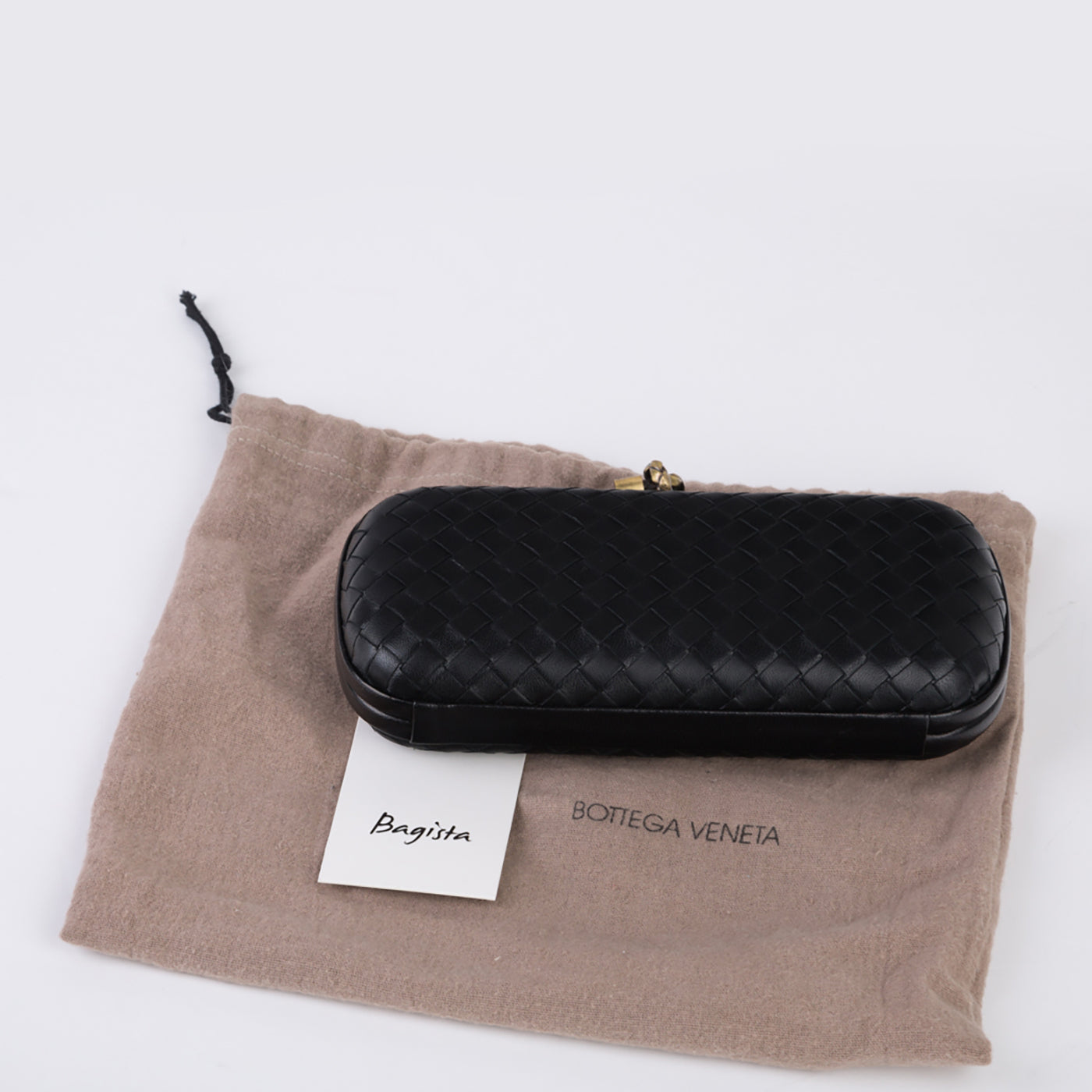 Bottega Veneta Leather Stretch Knot Clutch