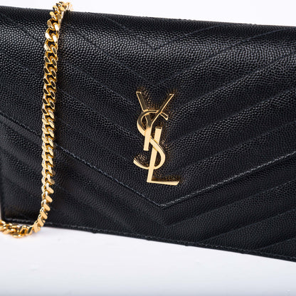 Saint Laurent Monogram Envelope Chain Wallet