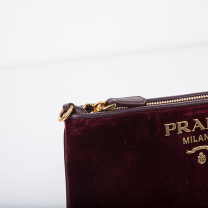 Prada Velvet Currant Pouch