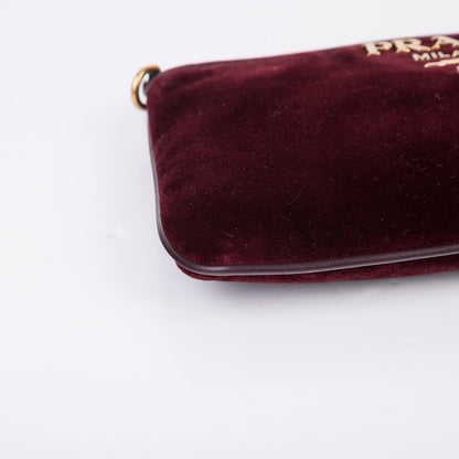 Prada Velvet Currant Pouch