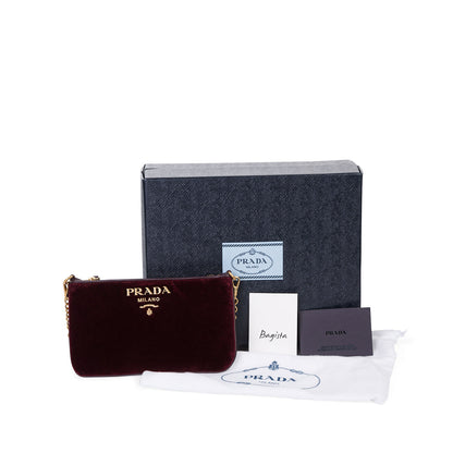 Prada Velvet Currant Pouch