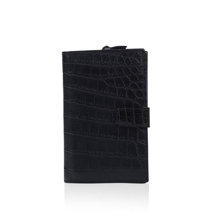 Bottega Veneta Nero Crocodile Wallet
