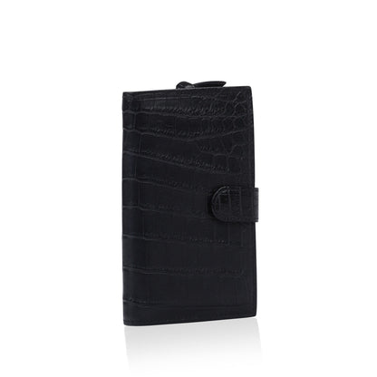 Bottega Veneta Nero Crocodile Wallet