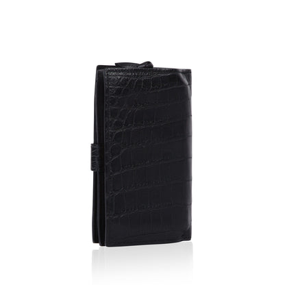 Bottega Veneta Nero Crocodile Wallet