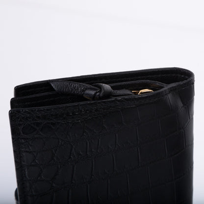 Bottega Veneta Nero Crocodile Wallet