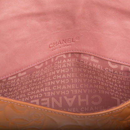 Chanel Peach Patent Camellia Bag