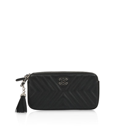 Chanel Chevron Clutch on Chain