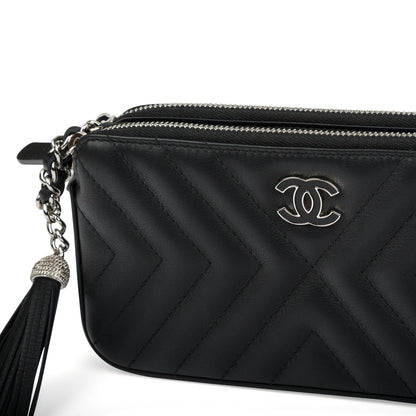 Chanel Chevron Clutch on Chain