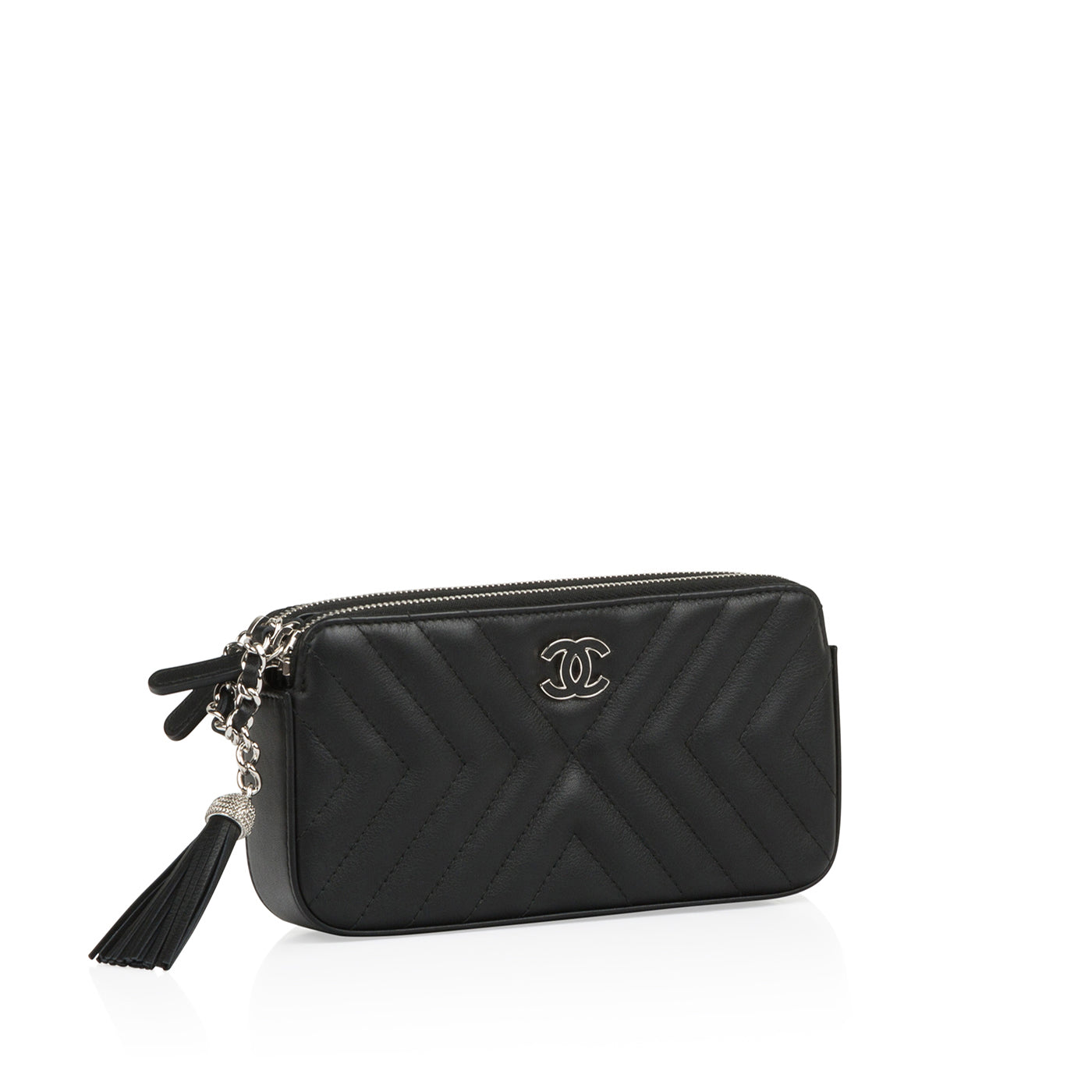Chanel Chevron Clutch on Chain