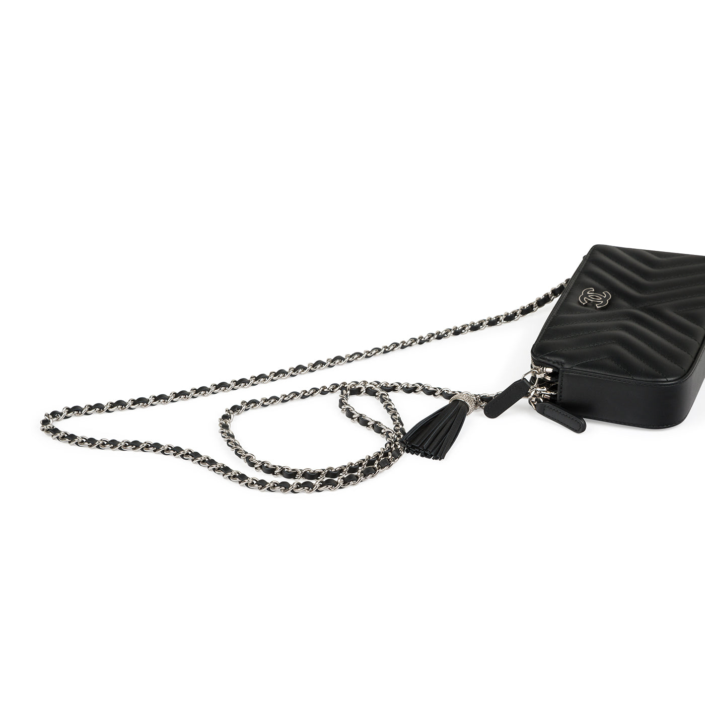 Chanel Chevron Clutch on Chain