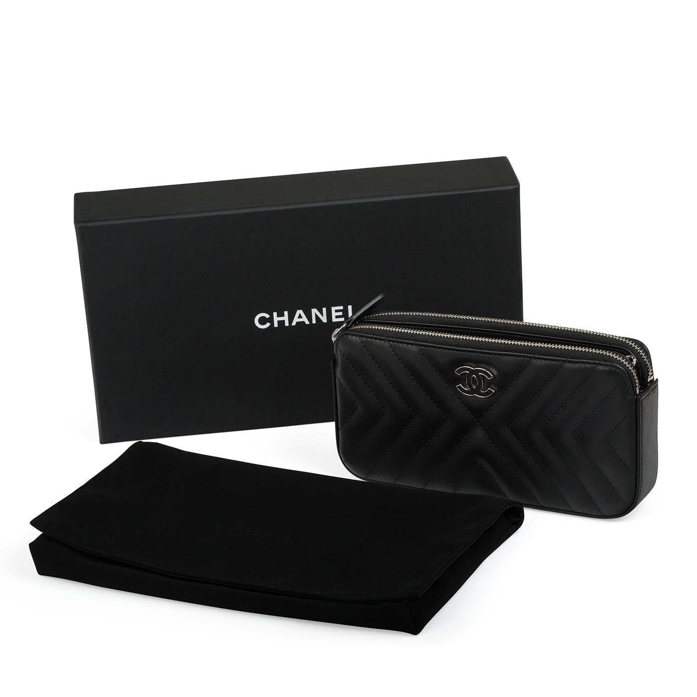 Chanel Chevron Clutch on Chain