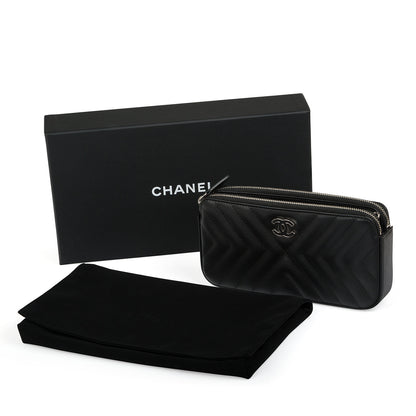 Chanel Chevron Clutch on Chain