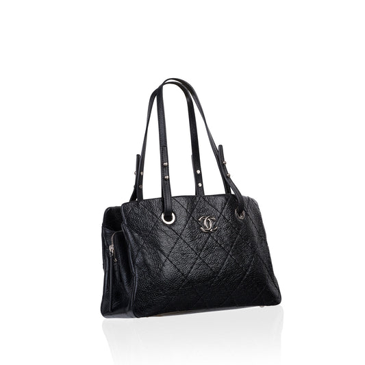 Chanel Glazed Leather shopping tote