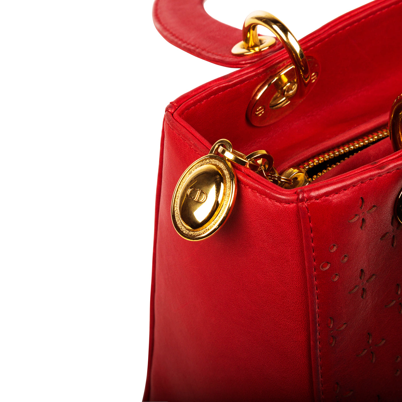 Christian Dior Laser-cut Lady Dior Medium