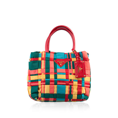 Prada Nylon Woven Tote