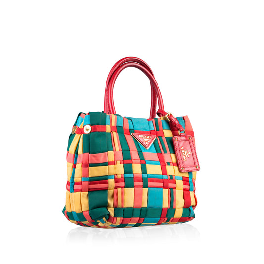 Prada Nylon Woven Tote