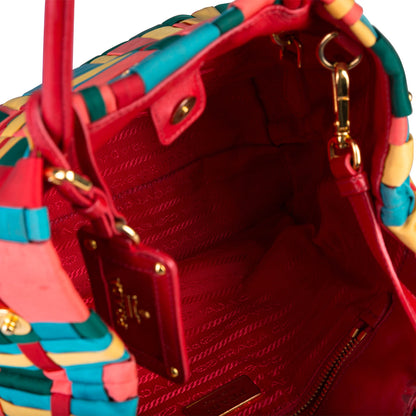 Prada Nylon Woven Tote