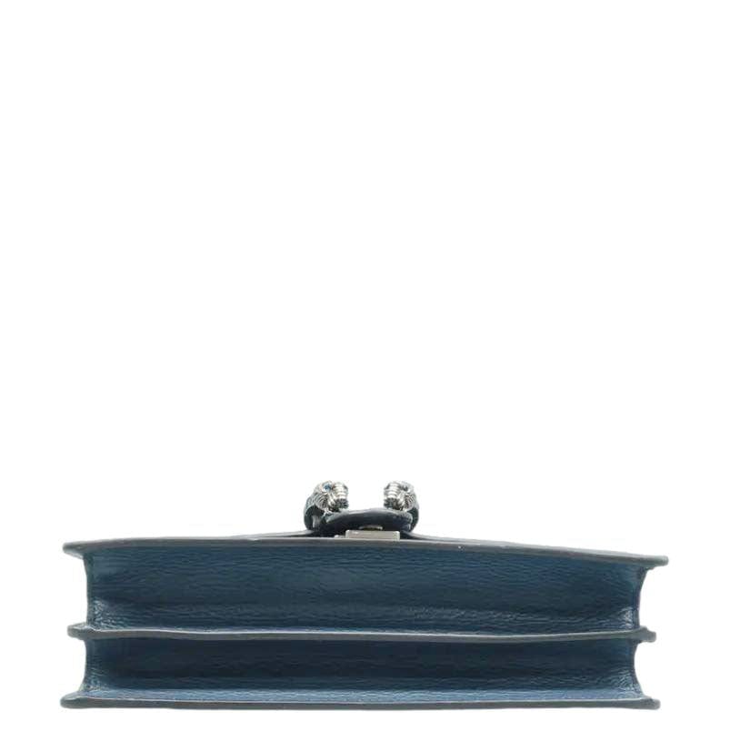 GUCCI Dionysus Medium Leather Shoulder Bag Navy Blue 400249