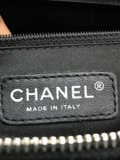 CHANEL Grand Shopping Caviar Leather Tote Bag Black