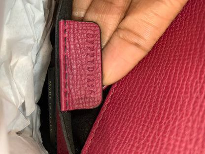 BURBERRY Macken Small Python Leather Crossbody Bag Magenta