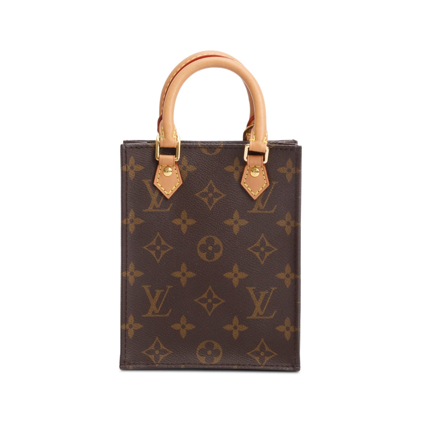 Louis Vuitton Monogram Petit Sac Plat w/ Strap & Box