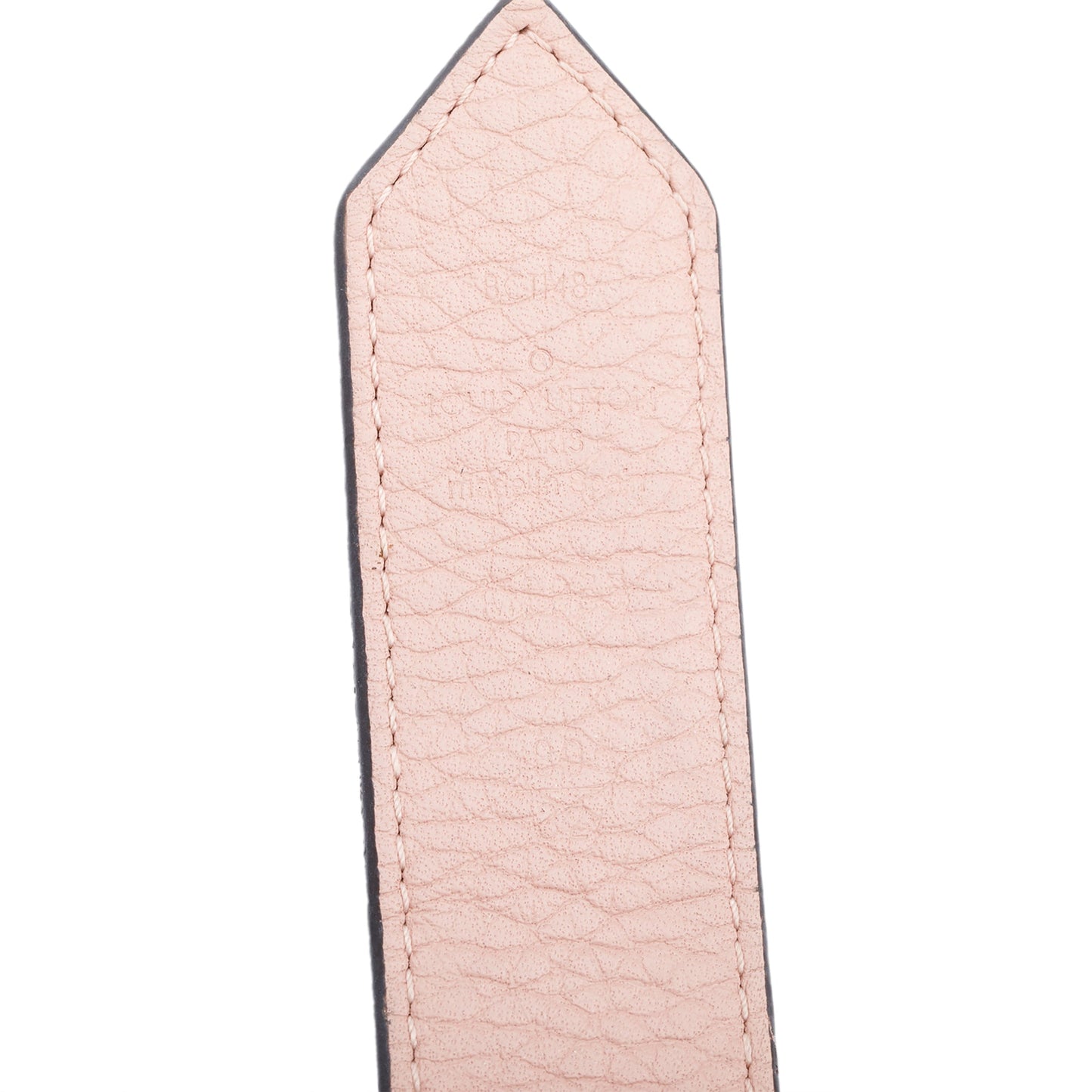 Louis Vuitton Damier Ebene Pink Cowhide Leather Morningram 30 MM Reversible Belt 80 32