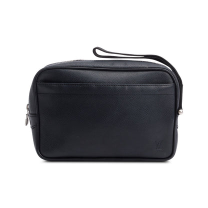 Louis Vuitton Black Taiga Leather Kaluga Wristlet Pouch