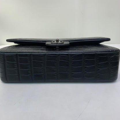 Chanel Black Alligator Medium Double Flap