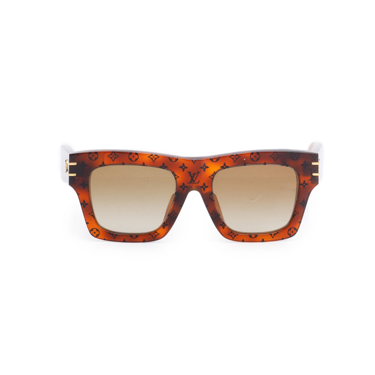 Louis Vuitton 2021 Z1483E Brown Monogram Acetate Blade Square Sunglasses