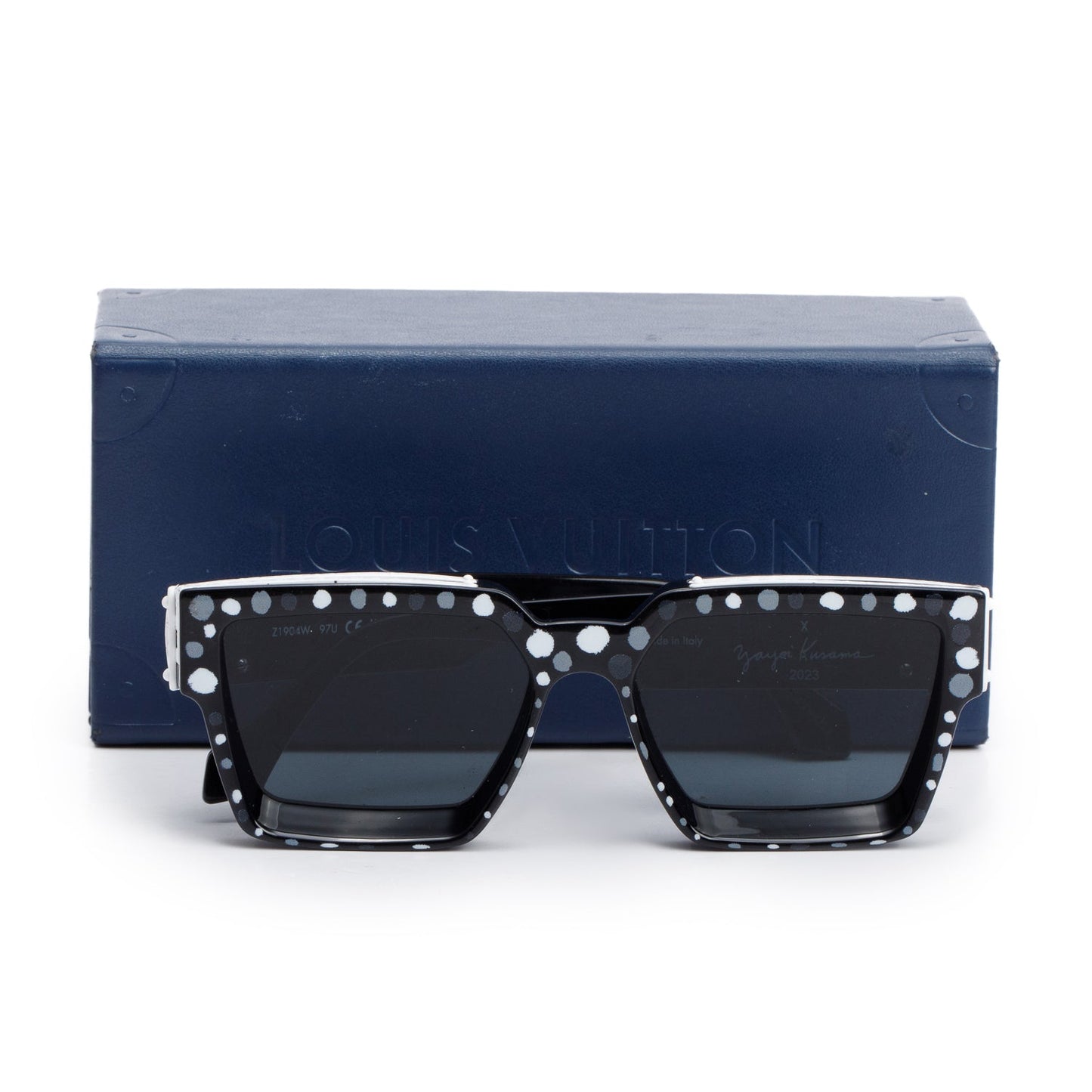 Louis Vuitton 2022 Black Painted Dots Acetate 1.1 Millionaires Sunglasses w/ Case