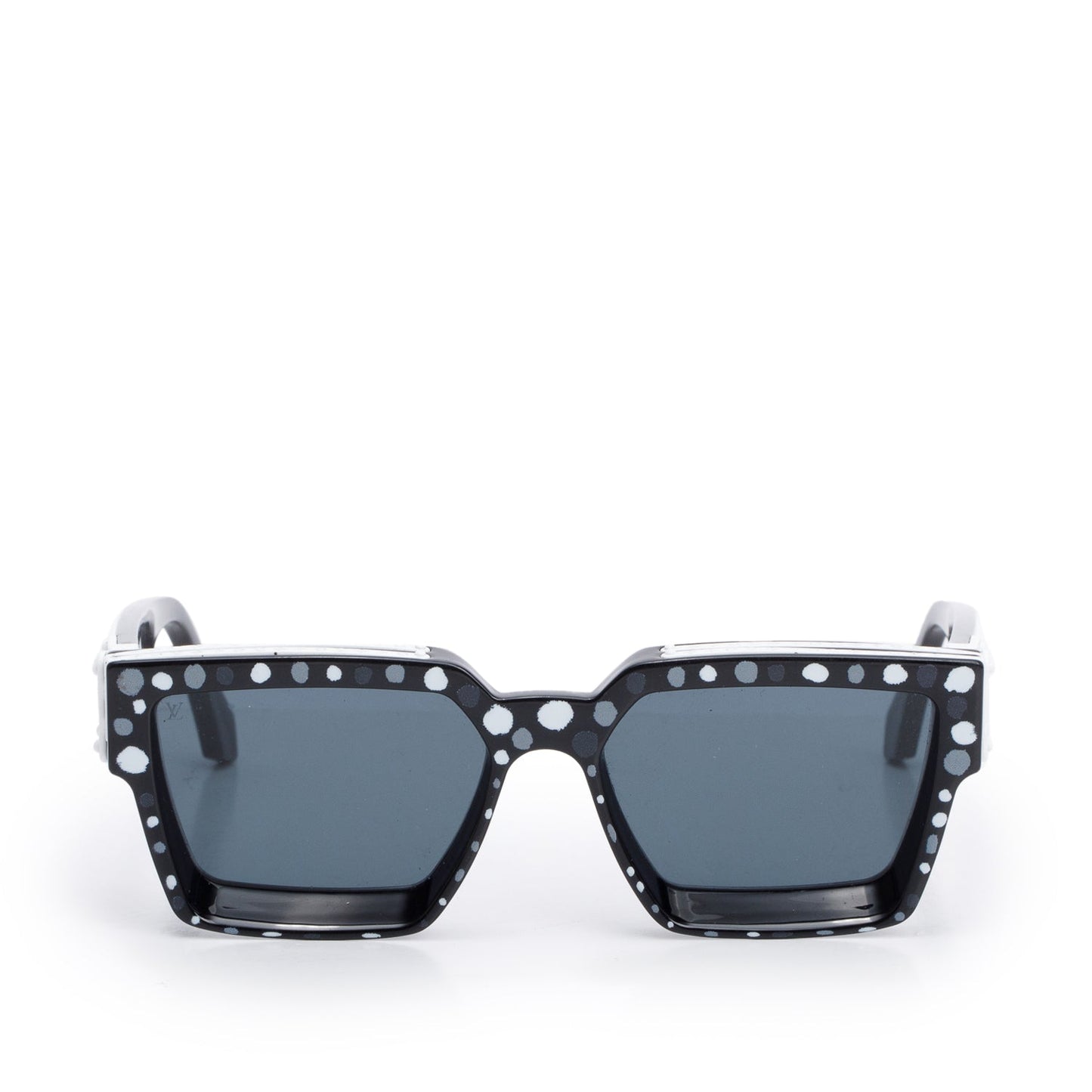 Louis Vuitton 2022 Black Painted Dots Acetate 1.1 Millionaires Sunglasses w/ Case