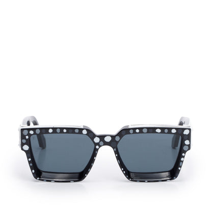Louis Vuitton 2022 Black Painted Dots Acetate 1.1 Millionaires Sunglasses w/ Case