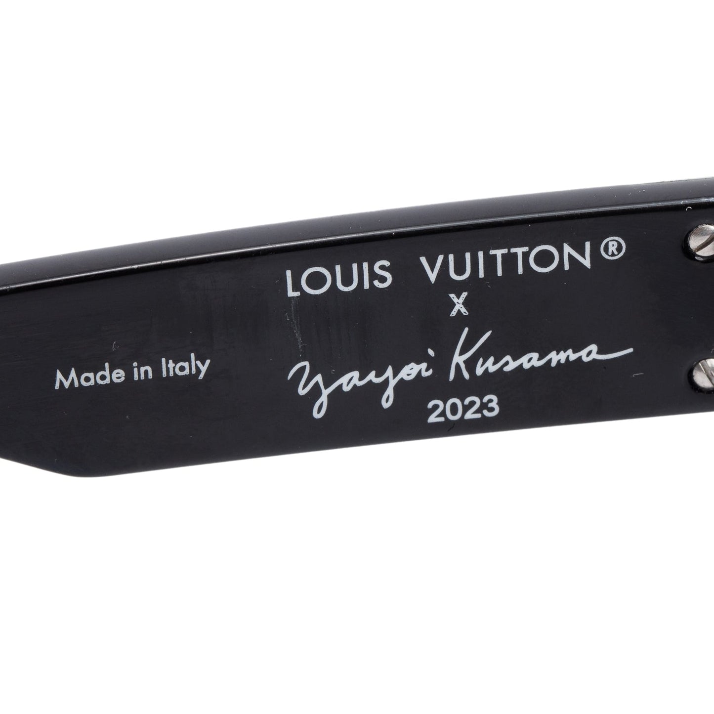 Louis Vuitton 2022 Black Painted Dots Acetate 1.1 Millionaires Sunglasses w/ Case