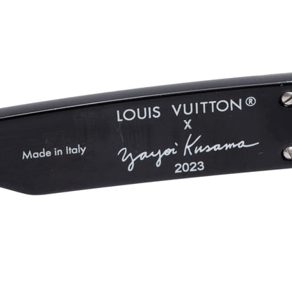Louis Vuitton 2022 Black Painted Dots Acetate 1.1 Millionaires Sunglasses w/ Case