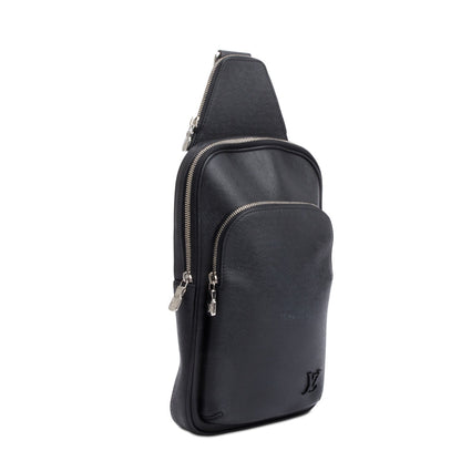 Louis Vuitton Black Taiga Leather Avenue Sling Bag