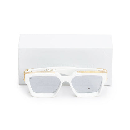 Louis Vuitton Z1166W White Acetate 1.1 Millionaires Sunglasses w/ Case