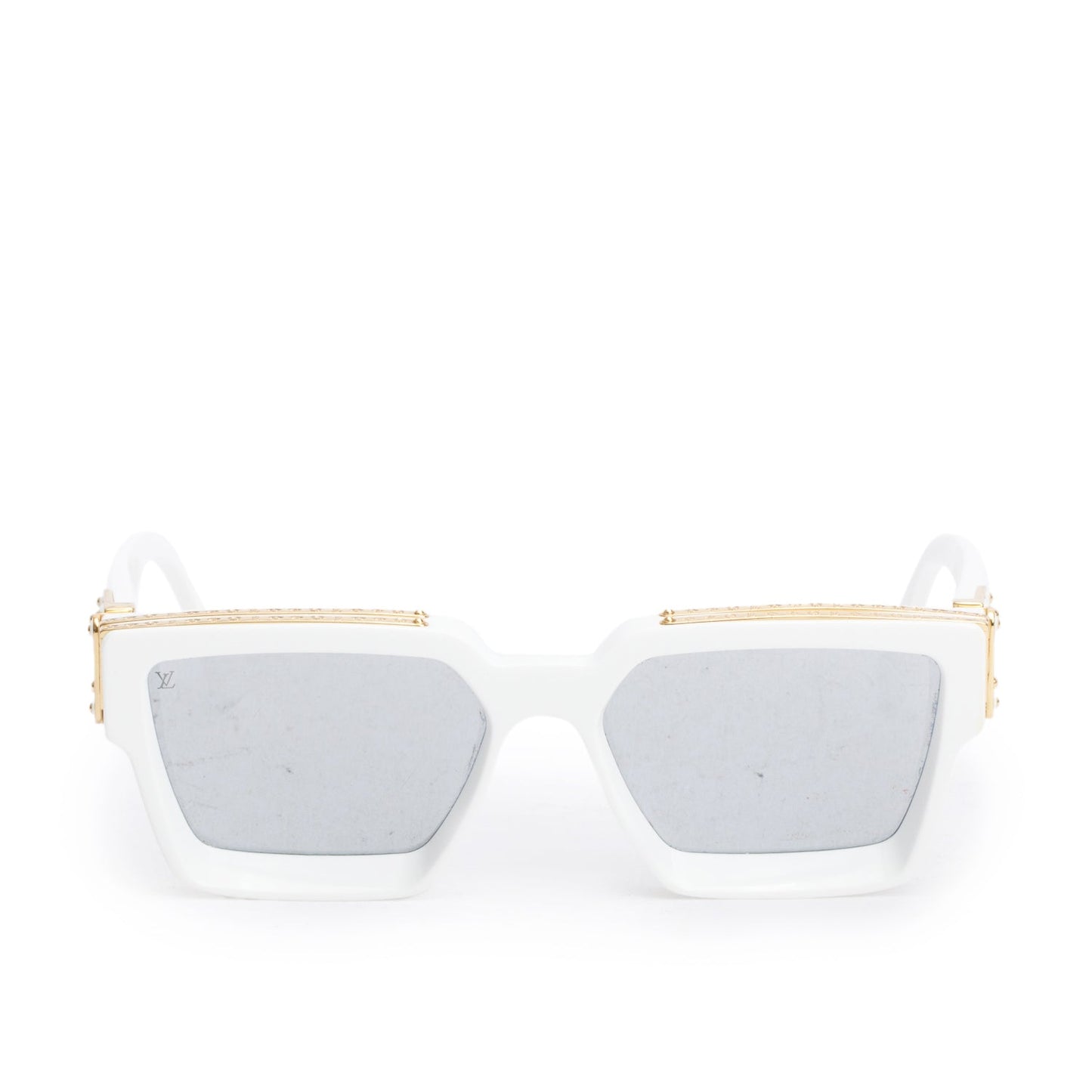 Louis Vuitton Z1166W White Acetate 1.1 Millionaires Sunglasses w/ Case