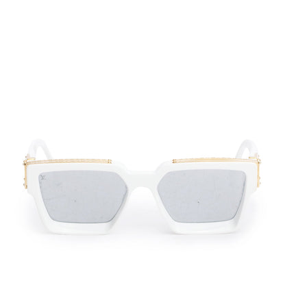 Louis Vuitton Z1166W White Acetate 1.1 Millionaires Sunglasses w/ Case