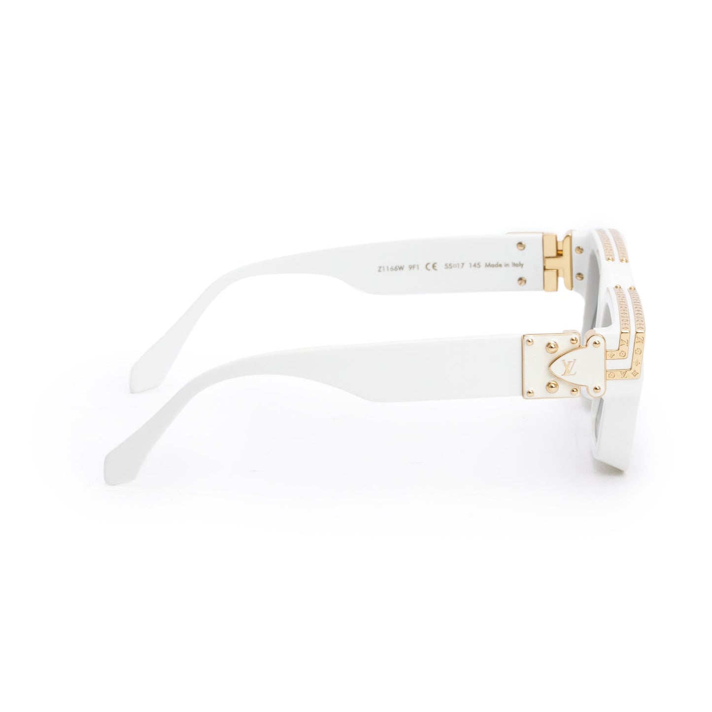 Louis Vuitton Z1166W White Acetate 1.1 Millionaires Sunglasses w/ Case